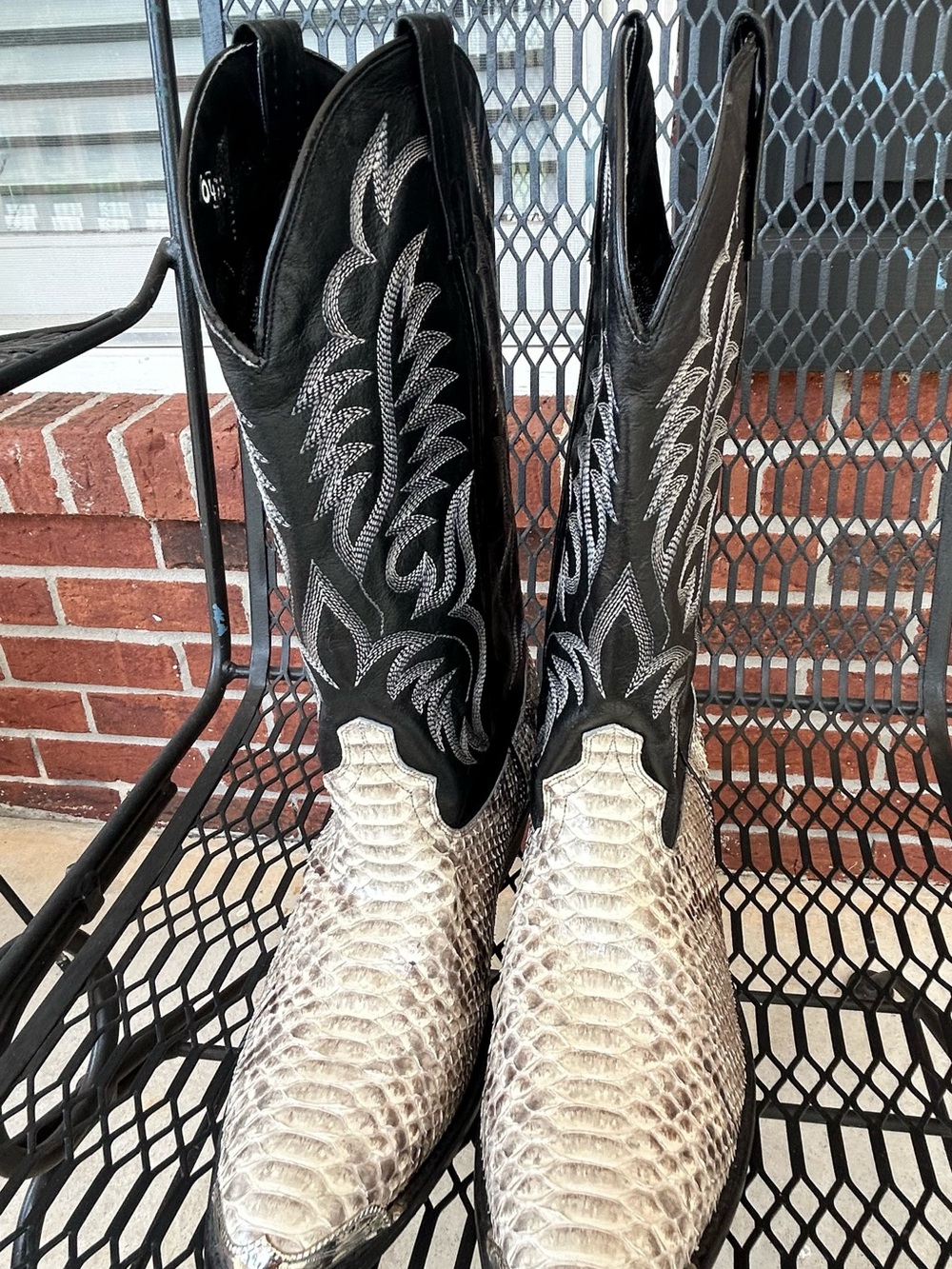 Laredo Genuine Python Snake Skin Leather Western Cowboy Boots 6751 Men’s Size 11